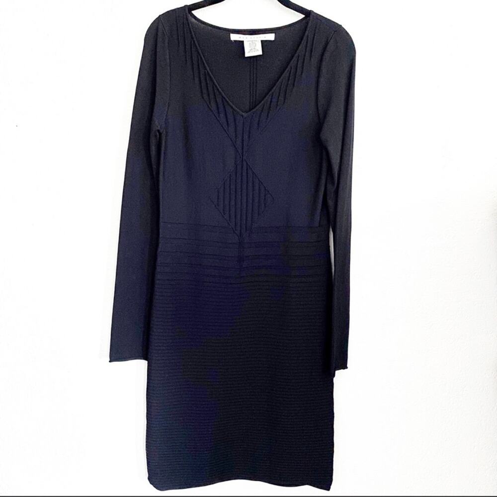 Max Studio Long Sleeve Black Bandage Dress Size Medium